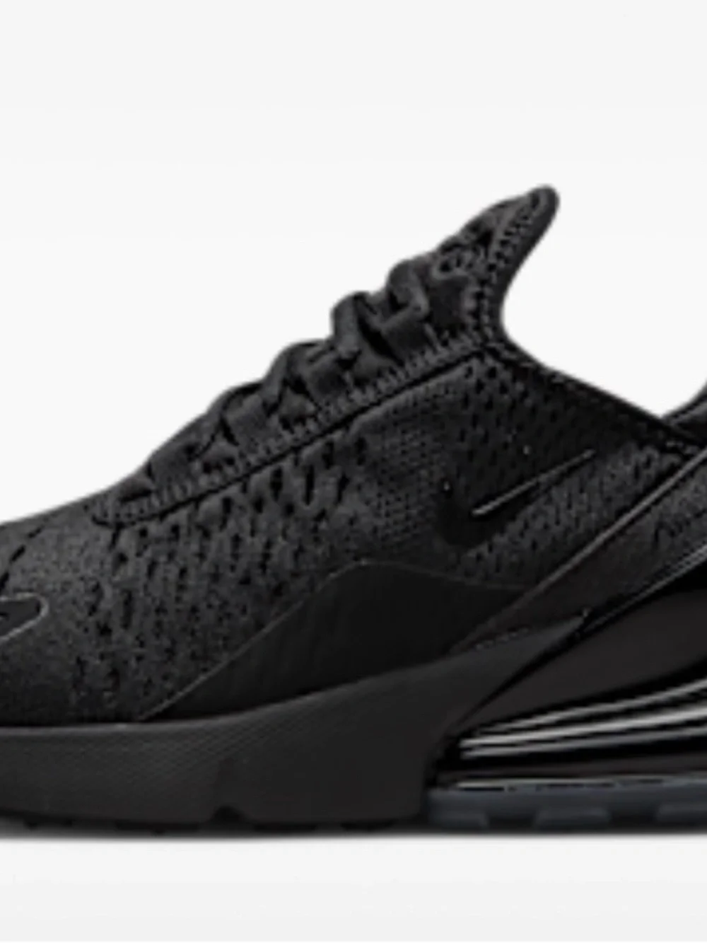 Nike Air Max 270 Women’s 6.5 Triple Black Sneakers Running Shoes AH6789-006